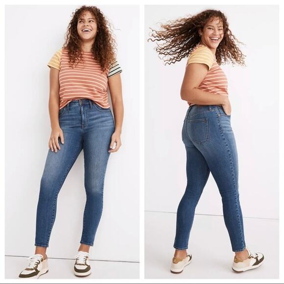 Madewell Curvy High-Rise Skinny Crop Jeans in Lander Wash 27 - Picture 2 of 11